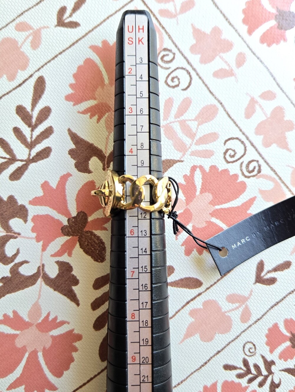 Marc Jacobs Gold Tone Braided Ring NWT Size 5 - Picture 7 of 7